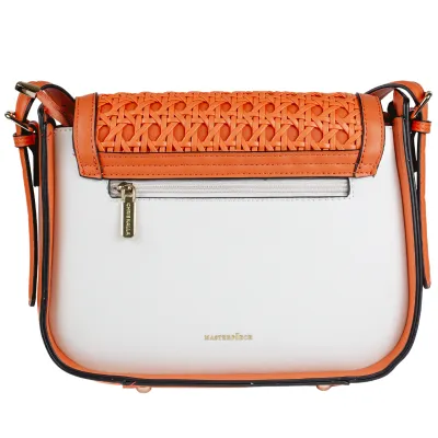 Lolly Rattan Designer Shoulder Bag-Orange